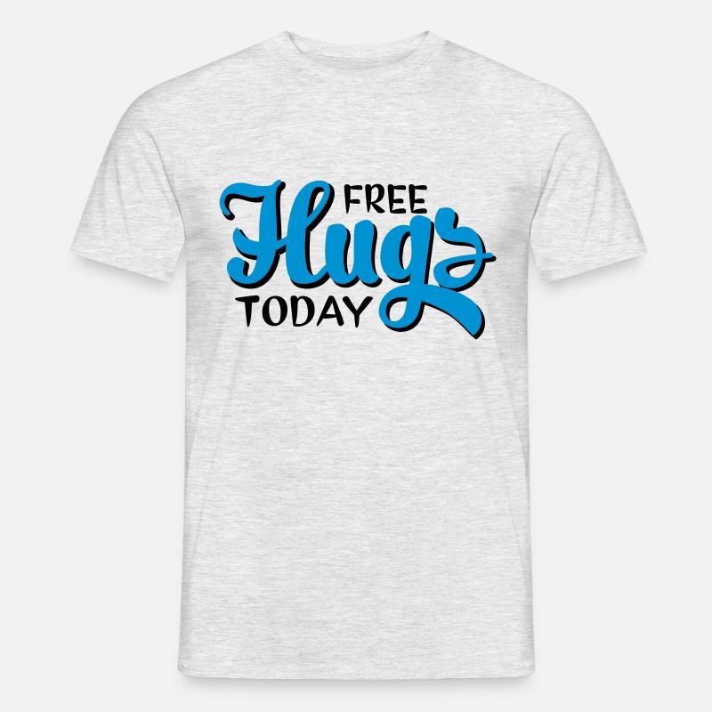 free hugs - Männer T-Shirt - Grau meliert