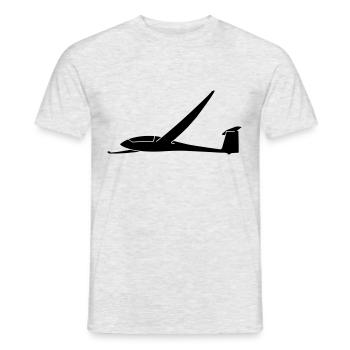 Ventus C 17,6 Segelflugzeug Pilot - Männer T-Shirt - Grau meliert - Vorne - AI Model Male 178 dark (178cm)
