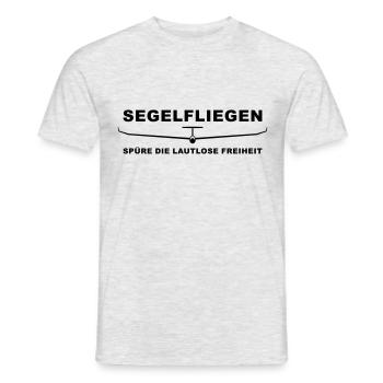 Freiheit Segelflieger Segelflugzeug Weihnachten - Männer T-Shirt - Grau meliert - Vorne - AI Model Male 178 dark (178cm)