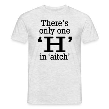 Aitch - Men's T-Shirt - heather grey - Front - AI Model Male 178 dark (178cm)