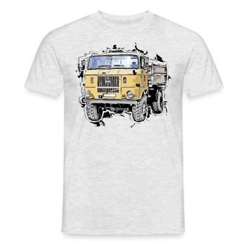 W50 - Männer T-Shirt - Grau meliert - Vorne - AI Model Male 178 dark (178cm)