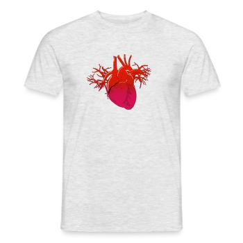 Médecine coeur - T-shirt homme - gris chiné - Devant - AI Model Male 178 dark (178cm)