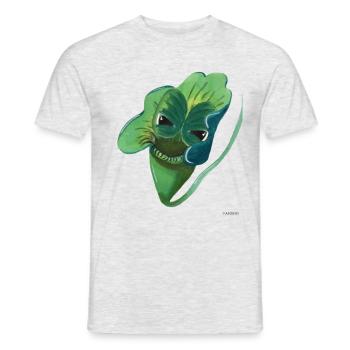 Pflanze Fleisch fressen lustig Kinder Geschenk - Männer T-Shirt - Grau meliert - Vorne - AI Model Male 178 dark (178cm)