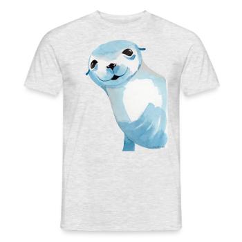 Seal seal animal predator swim gift - Men's T-Shirt - heather grey - Front - AI Model Male 178 dark (178cm)