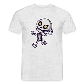 Squelette os mort cadeau halloween enfants - T-shirt homme - gris chiné - Devant - AI Model Male 178 dark (178cm)