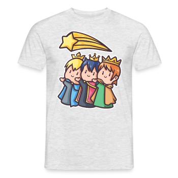 Heilige drei Könige Morgenland Weihnacht Geschenk - Männer T-Shirt - Grau meliert - Vorne - AI Model Male 178 dark (178cm)