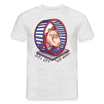 Métaphore de roue de hamster roue courante - T-shirt homme - gris chiné - Devant - AI Model Male 178 dark (178cm)