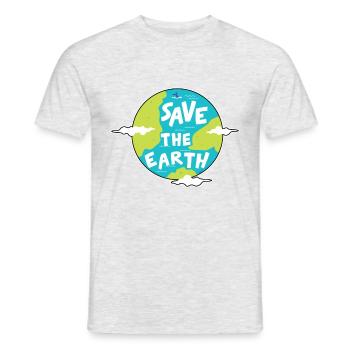 Changement climatique Sauvez la Terre Protection de l'environnement Cadeau - T-shirt homme - gris chiné - Devant - AI Model Male 178 dark (178cm)