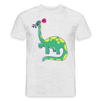 Dinosaure est de mauvaise humeur - T-shirt homme - gris chiné - Devant - AI Model Male 178 dark (178cm)