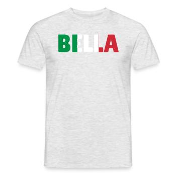 Bella belle femme fille cadeau Italie - T-shirt homme - gris chiné - Devant - AI Model Male 178 dark (178cm)