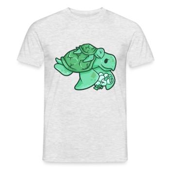 Turtle mom baby kids gift - Men's T-Shirt - heather grey - Front - AI Model Male 178 dark (178cm)