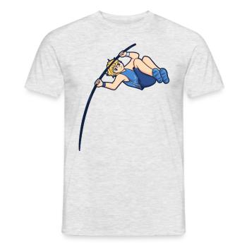 Sport Athlet Stabhochsprung Geschenk - Männer T-Shirt - Grau meliert - Vorne - AI Model Male 178 dark (178cm)