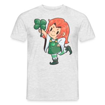 Leprechaun St Patricks Day femme Irlande - T-shirt homme - gris chiné - Devant - AI Model Male 178 dark (178cm)