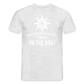 Sailing captain boat ship gift - Men's T-Shirt - heather grey - Front - AI Model Male 178 dark (178cm)