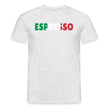 Drapeau cadeau Italie café expresso - T-shirt homme - gris chiné - Devant - AI Model Male 178 dark (178cm)