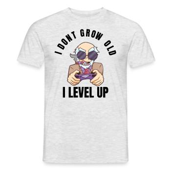 Gamer Opa Video Mann lustig Geschenk alt - Männer T-Shirt - Grau meliert - Vorne - AI Model Male 178 dark (178cm)