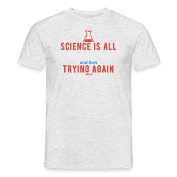 Science Nerd Recherche professeur laboratoire - T-shirt homme - gris chiné - Devant - AI Model Male 178 dark (178cm)