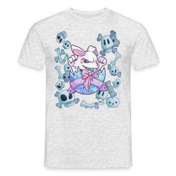 Cadeau de crâne de lapin de Pâques - T-shirt homme - gris chiné - Devant - AI Model Male 178 dark (178cm)