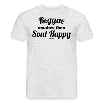 Musique reggae Rasta Jamaïque marijuana - T-shirt homme - gris chiné - Devant - AI Model Male 178 dark (178cm)