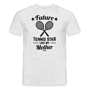 Tennis sport entraîneur balle de tennis drôle - T-shirt homme - gris chiné - Devant - AI Model Male 178 dark (178cm)