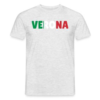 Vérone Italie cadeau de vacances drapeau - T-shirt homme - gris chiné - Devant - AI Model Male 178 dark (178cm)