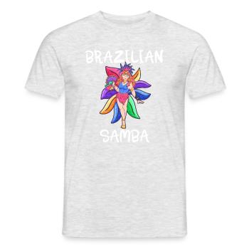 Brazil Samba Rio de Janeiro Costume - Men's T-Shirt - heather grey - Front - AI Model Male 178 dark (178cm)
