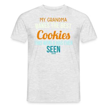 Cookies de grand-mère cuire des cookies - T-shirt homme - gris chiné - Devant - AI Model Male 178 dark (178cm)