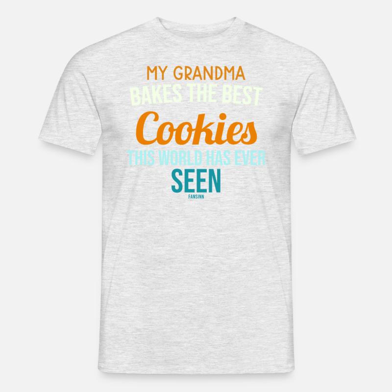 Oma Kekse backen Plätzchen Geschenk - Männer T-Shirt - Grau meliert