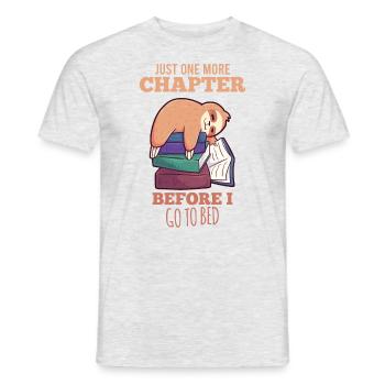 Faultier One More Chapter Buch Geschenk - Männer T-Shirt - Grau meliert - Vorne - AI Model Male 178 dark (178cm)