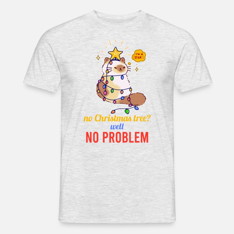 No Christmas Tree No Problem - Men's T-shirt - heather grey