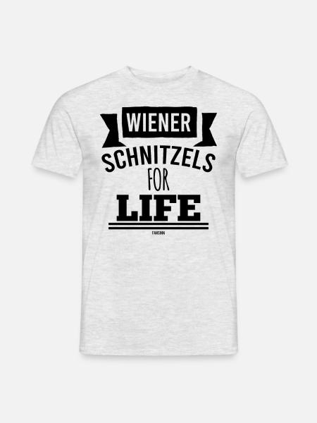 Wiener Schnitzel Österreich Fleisch - Männer T-Shirt - Grau meliert