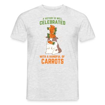 Feast rabbit carrot bunny vegetables - Men's T-Shirt - heather grey - Front - AI Model Male 178 dark (178cm)