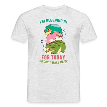 grenouille endormie - ne vous réveillez pas - T-shirt homme - gris chiné - Devant - AI Model Male 178 dark (178cm)
