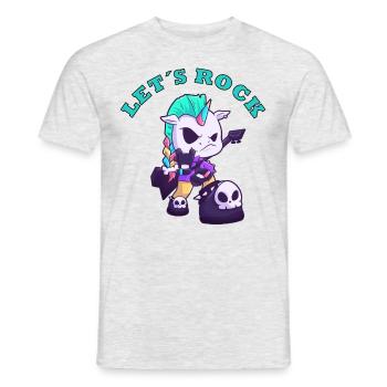 Let's rock unicorn metal music unicorn - Men's T-Shirt - heather grey - Front - AI Model Male 178 dark (178cm)