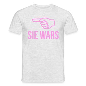 Sie wars - Männer T-Shirt - Grau meliert - Vorne - AI Model Male 178 dark (178cm)