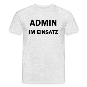 Admin im Einsatz IT Computer Nerd - Männer T-Shirt - Grau meliert - Vorne - AI Model Male 178 dark (178cm)