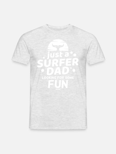 Surfer surfeur papa surf papa - T-shirt homme - gris chiné