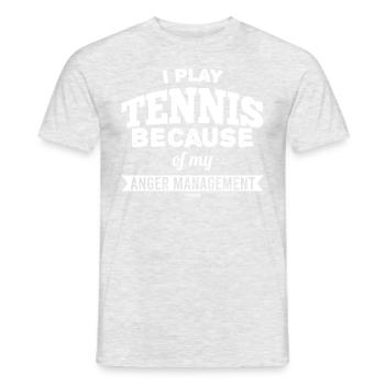 tennis - Men's T-Shirt - heather grey - Front - AI Model Male 178 dark (178cm)