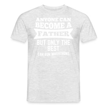 bester Papa läuft Marathon Sport - Männer T-Shirt - Grau meliert - Vorne - AI Model Male 178 dark (178cm)