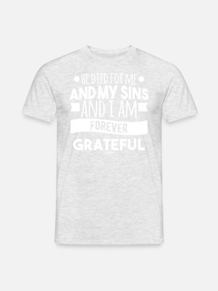 katholischer spruch jesus christus - Männer T-Shirt - Grau meliert