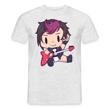 Baby E-Gitarre Hard Rock Metal Musik - Männer T-Shirt - Grau meliert - Vorne - AI Model Male 178 dark (178cm)