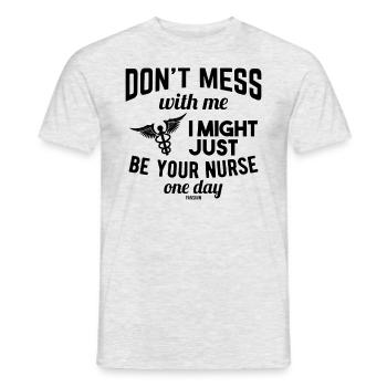 Krankenschwester Medizin Geschenk - Männer T-Shirt - Grau meliert - Vorne - AI Model Male 178 dark (178cm)