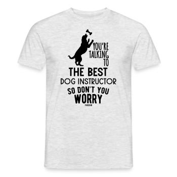 meilleur dresseur de chiens - T-shirt homme - gris chiné - Devant - AI Model Male 178 dark (178cm)