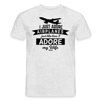 Planes - Men's T-Shirt - heather grey - Front - AI Model Male 178 dark (178cm)