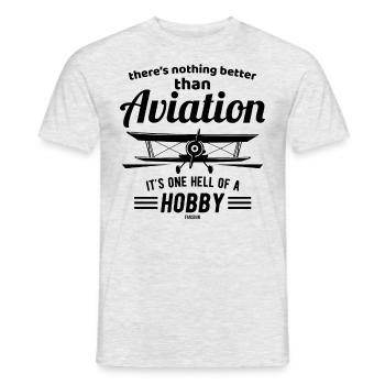 Piloten Spruch - Männer T-Shirt - Grau meliert - Vorne - AI Model Male 178 dark (178cm)