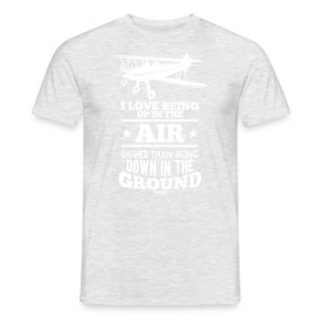 plane - Men's T-Shirt - heather grey - Front - AI Model Male 178 dark (178cm)