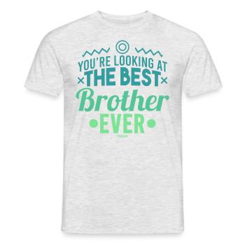 der beste Bruder für immer und ewig - Männer T-Shirt - Grau meliert - Vorne - AI Model Male 178 dark (178cm)