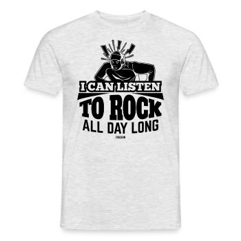 Rock - Mænd T-shirt - grå meleret - Foran - AI Model Male 178 dark (178cm)