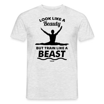 Kunstturnen - Männer T-Shirt - Grau meliert - Vorne - AI Model Male 178 dark (178cm)