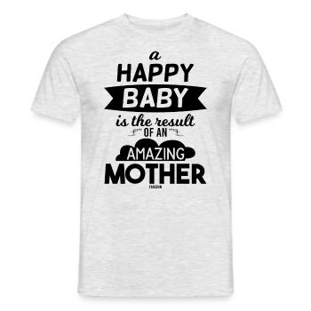 Bébé cadeau de naissance Fête des mères - T-shirt homme - gris chiné - Devant - AI Model Male 178 dark (178cm)
